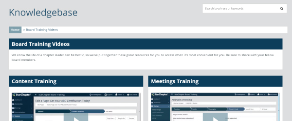 Board Training Videos